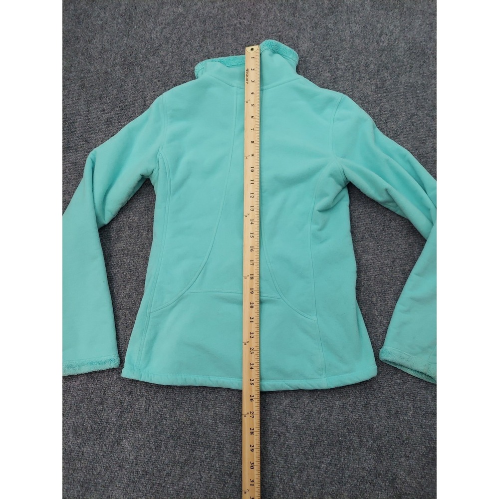 The NORTH FACE Fleece Jacket Womens XS Aqua Blue Full Zip Pockets Mock Neck - Picture 11 of 16